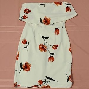 Dynamite Strapless Floral Dress Size M